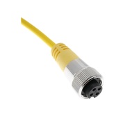MENCOM CORDSET 4 PIN 7/8" MINI FEMALE STR 10M PVC YE 18AWG 300VAC/DC