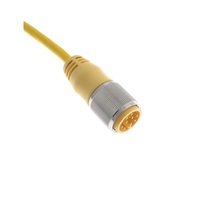 MENCOM CORDSET 9 PIN 1 1/8" MINI MALE STR 12' PVC YE 18AWG 300VAC/DC