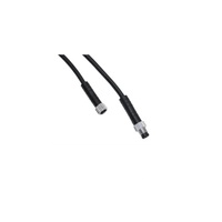 MENCOM CORDSET 3 PIN M8 M/F STR 1M PVC BK 24AWG 60VAC/DC