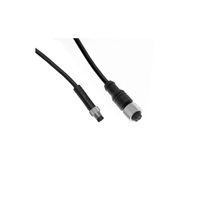 MENCOM CORDSET 4 PIN M12/M8 F/M STR 1M PVC BK 24AWG 60VAC/DC
