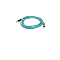TURCK ETHERNET CORDSET 8 PIN M12/RJ45 M/M 1M TPU TEAL 24AWG 42VAC/DC