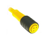 TURCK CORDSET 3 PIN M8 FEMALE STR 0.2M PVC YE 24AWG 125VAC/DC