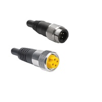 TURCK CORDSET 3 PIN 7/8" MINI M/F STR 0.5M PVC BK 14AWG 600VAC