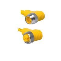 TURCK CORDSET 4 PIN 7/8" MINI M/F ELB 3M TPE YE WELD 16AWG 600VAC/DC