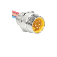 TURCK CIRCULAR CONNECTOR 10 PIN 1 1/8" MINI MALE STR FM 0.3M 16AWG 1/2" NPT THR 600VAC/DC