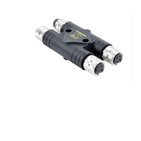TURCK SPLITTER 2 PIN "H" M16 M/F/F/F N/N/0.2M PVC BK 600VAC/DC