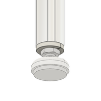 32D-28F-0 MODULAR SOLUTION D28 FOOT FOOT CONNECTION FOR M10 STUD