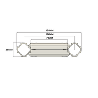 41D-112-0 MODULAR SOLUTION D28 CONNECTOR DUAL CONNECTOR RIDGE TO RIDGE LONG