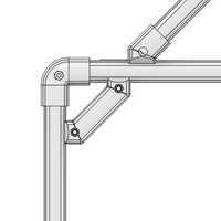 41D-124-0 MODULAR SOLUTION D28 CONNECTOR CONNECTOR DUAL 45 DEGREE POINT SUPPORT RIDGE TO RIDGE