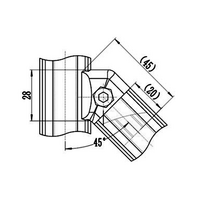 41D-145-0 MODULAR SOLUTION D28 CONNECTOR CONNECTOR INTERNAL END TO RIDGE MOUNT 45 DEGREE