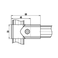 41D-148-0 MODULAR SOLUTION D28 CONNECTOR CONNECTOR SHAFT TO END STRAIGHT