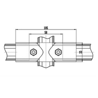 41D-151-0 MODULAR SOLUTION D28 CONNECTOR CONNECTOR SHAFT TO DUAL END INLINE