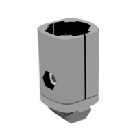 MODULAR SOLUTION D28 TO SQUARE PROFILE CONNECTOR CONNECTOR END TO 45 SERIES PROFILE