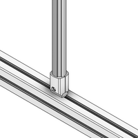 41D-166-3 MODULAR SOLUTION D28 TO SQUARE PROFILE CONNECTOR CREATE D28 RIDGE FOR M8 TEE SLOT