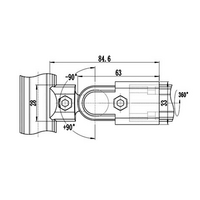 42D-280-0 MODULAR SOLUTION D28 CONNECTOR FREE ANGLE CONNECTOR OUTER TO RIDGE