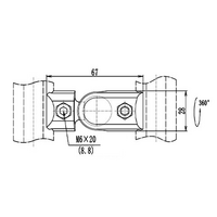 42D-283-0 MODULAR SOLUTION D28 CONNECTOR FREE ANGLE CONNECTOR RIDGE TO RIDGE