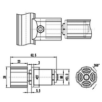 42D-286-0 MODULAR SOLUTION D28 CONNECTOR D28 SWIVEL JOINT