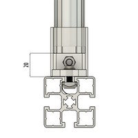 42D-280-0 MODULAR SOLUTION D28 CONNECTOR FREE ANGLE CONNECTOR OUTER TO RIDGE
