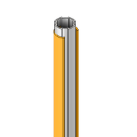61D-010-2 MODULAR SOLUTION D28 CLIP ON PART PLASTIC D28 YELLOW PIPE COVER