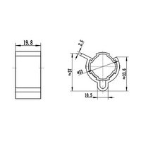79D-100-0 MODULAR SOLUTION D28 CLIP ON PART HANG TAG CLIP