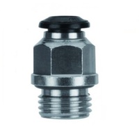 AIGNEP PLASTIC PUSH-IN FITTING<BR>4MM TUBE X M5 STRAIGHT