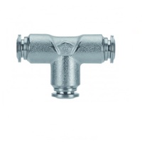 AIGNEP NP BRASS PUSH-IN FITTING<BR>10MM TUBE UNION TEE