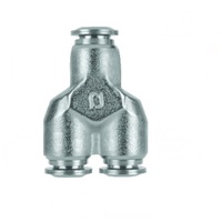 AIGNEP NP BRASS PUSH-IN FITTING<BR>10MM TUBE UNION 