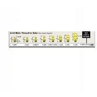 6-32B3 MEM-CO BRASS FITTING 6-32 MALE X 1/8" BARB