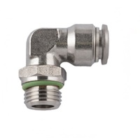 AIGNEP STAINLESS STEEL PUSH-IN FITTING&lt;BR&gt;4MM TUBE X M5 MALE ELBOW