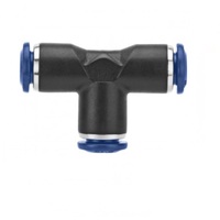 AIGNEP PLASTIC PUSH-IN FITTING&lt;BR&gt;1/2&quot; TUBE UNION TEE