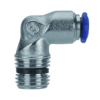 AIGNEP NP BRASS PUSH-IN FITTING&lt;BR&gt;1/4&quot; TUBE X 1/4&quot; UNIV MALE ELBOW (FIXED)