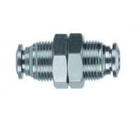 AIGNEP NP BRASS PUSH-IN FITTING<BR>10MM TUBE UNION BULKHEAD
