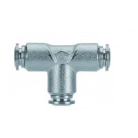 AIGNEP NP BRASS PUSH-IN FITTING&lt;BR&gt;1/8&quot; TUBE UNION TEE