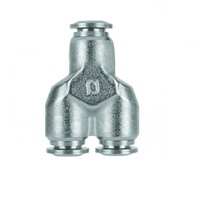 AIGNEP NP BRASS PUSH-IN FITTING&lt;BR&gt;1/8&quot; TUBE UNION &quot;Y&quot;