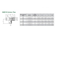 INB110-108-000 NUMATICS/AVENTICS NP BRASS PUSH-IN FITTING 1/8" TUBE UNION TEE