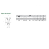 INB131-104-000 NUMATICS/AVENTICS NP BRASS PUSH-IN FITTING 1/4" TUBE UNION "Y"