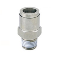 PISCO BRASS PUSH-IN FITTING 10MM TUBE X 3/8" BSPT MALE (SPLATTER PROOF)