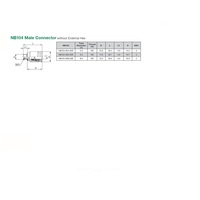 NB104-006-007 NUMATICS/AVENTICS NP BRASS PUSH-IN FITTING 6MM TUBE X M7 MALE