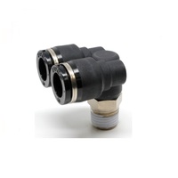 PISCO PLASTIC PUSH-IN FITTING 10MM TUBE X 1/4" BSPT MALE BRANCH ELBOW