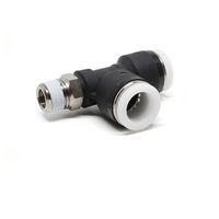 PISCO PLASTIC PUSH-IN FITTING 1/2" TUBE X 1/4" NPT MALE RUN TEE