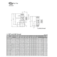 PD1/8-N1MU PISCO MINI PLASTIC PUSH-IN FITTING 1/8" TUBE X 1/8" NPT MALE RUN TEE