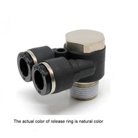 PISCO PLASTIC PUSH-IN FITTING 1/2" TUBE X 1/2" NPT MALE UNIVERSAL BRANCH ELBOW