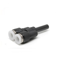 PISCO PLASTIC PUSH-IN FITTING 1/4" PLUG-IN X 1/4" TUBE "Y"