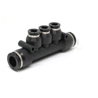 PISCO PLASTIC MANIFOLD PUSH-IN FITTING 10MM TUBE(2) X 6MM TUBE(3) TRIPLE UNION BRANCH