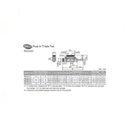 PKJ10-8 PISCO PLASTIC MANIFOLD PUSH-IN FITTING 10MM PLUG-IN X 10MM TUBE X 8MM(3) TUBE TRIPLE TEE