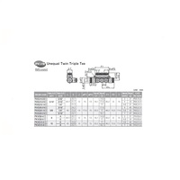 PKVG3/8-3/16 PISCO PLASTIC MANIFOLD PUSH-IN FITTING 3/8" TUBE(2) X 3/16" TUBE(6) DBL TRIPLE UNION BRANCH