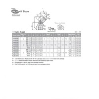 PLH4-M6M PISCO MINI PLASTIC PUSH-IN FITTING 4MM TUBE X M6 MALE 45DEG ELBOW