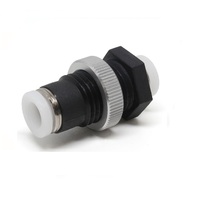 PISCO PLASTIC PUSH-IN FITTING 1/4" TUBE UNION BULKHEAD (FIXED)