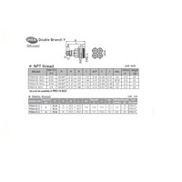 PRX4-02 PISCO PLASTIC PUSH-IN FITTING 1/4" BSPT X 4MM TUBE MALE DBL BRANCH "Y"