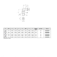 R432000355 NUMATICS/AVENTICS PLASTIC PUSH-IN FITTING 1/4" TUBE X 1/8" NPT MALE ELBOW (OVAL)